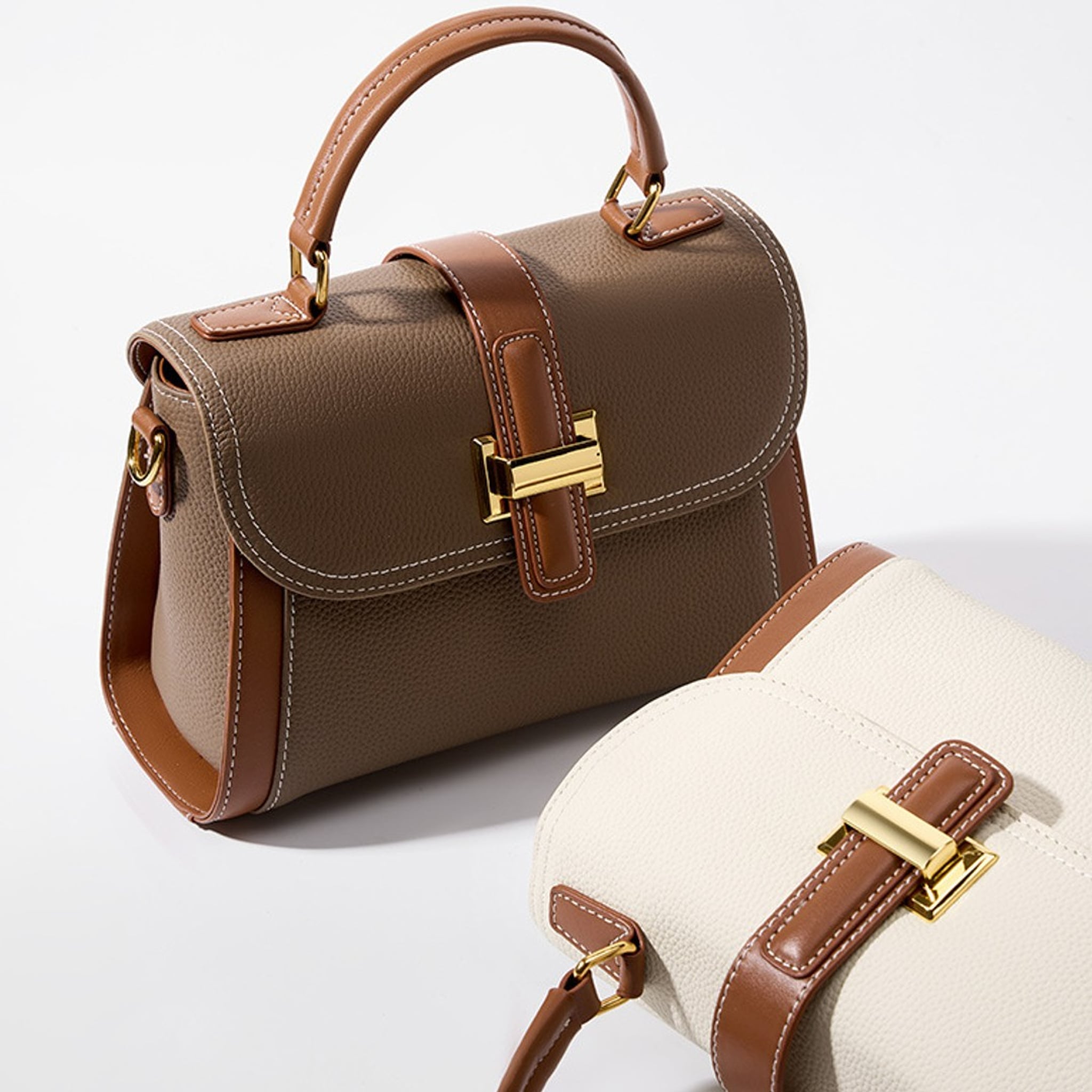 Élise Top-Layer Leather Crossbody Purse