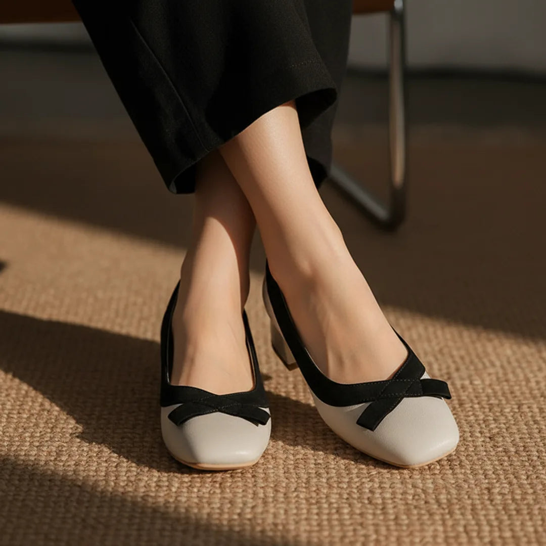 Élise Elegant Parisian Chunky Pump Heels