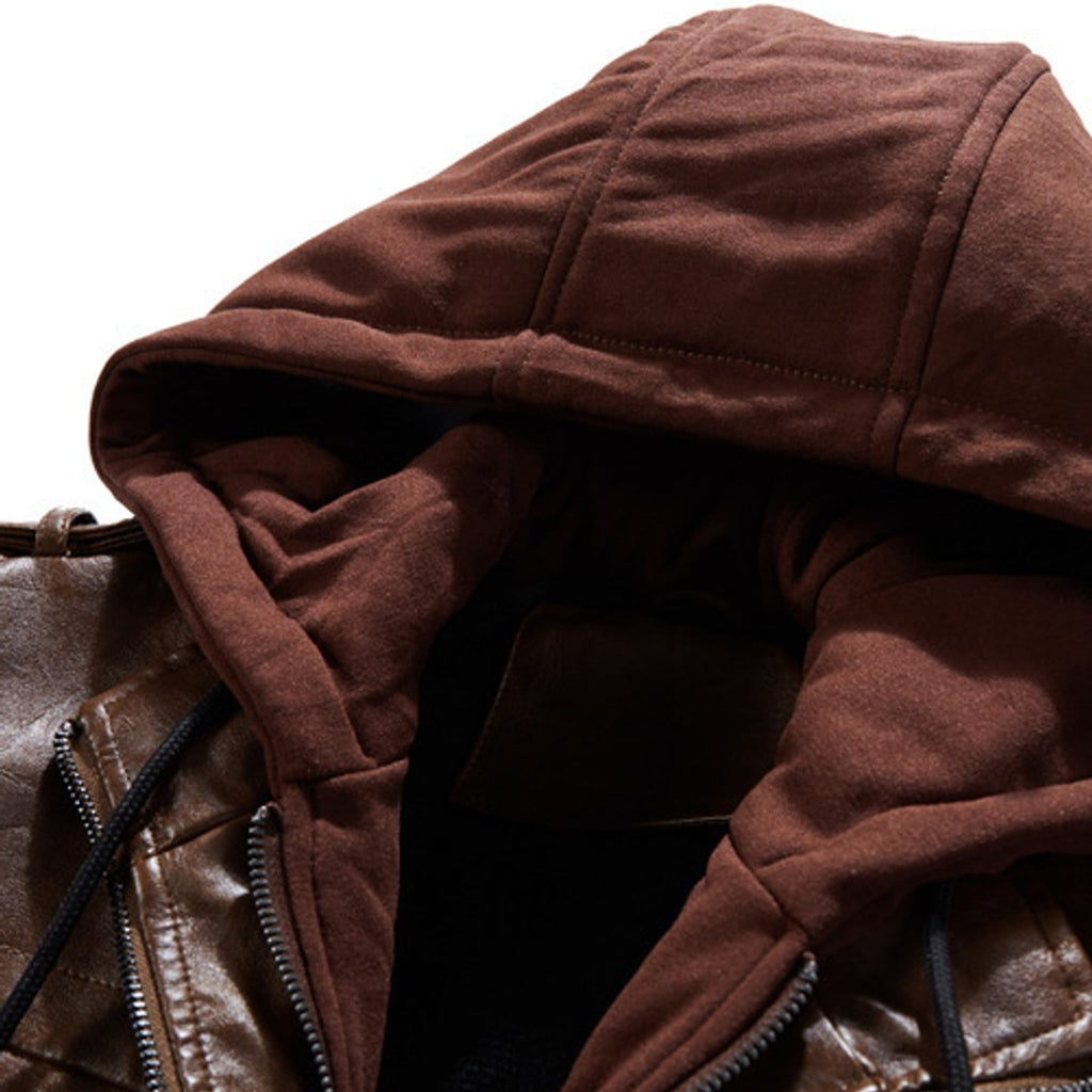 Stryde Vintage Aviator Layered Hoodie Jacket