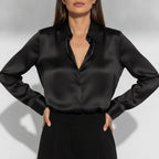 Léa Soft Shine Business Casual Long Sleeve Button-Up