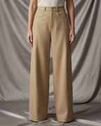 Luciel High-Waist Curved Palazzo Trousers