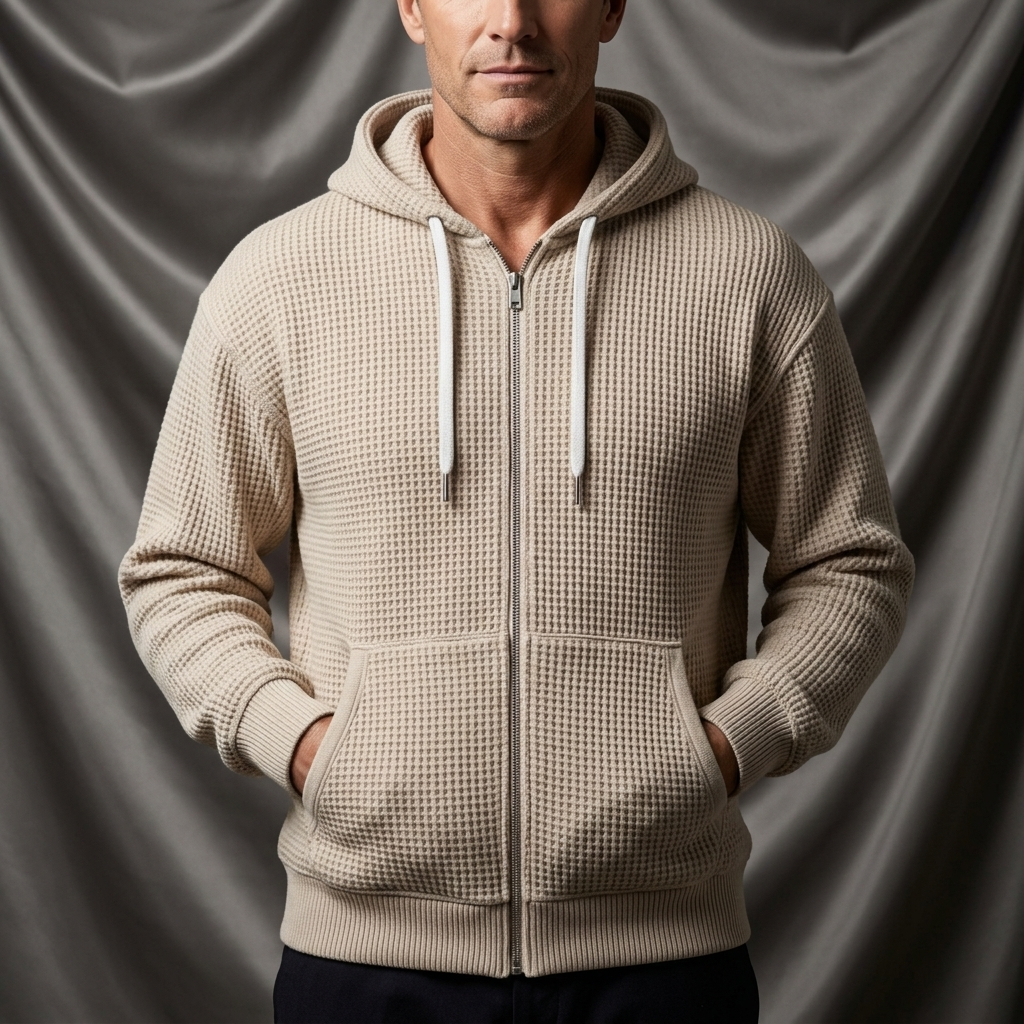 Blake Holloway Waffle Knit Lightweight Jacket Hoodie