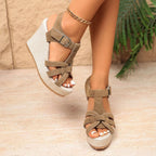 Élise Braided Espadrille Wedge Sandals