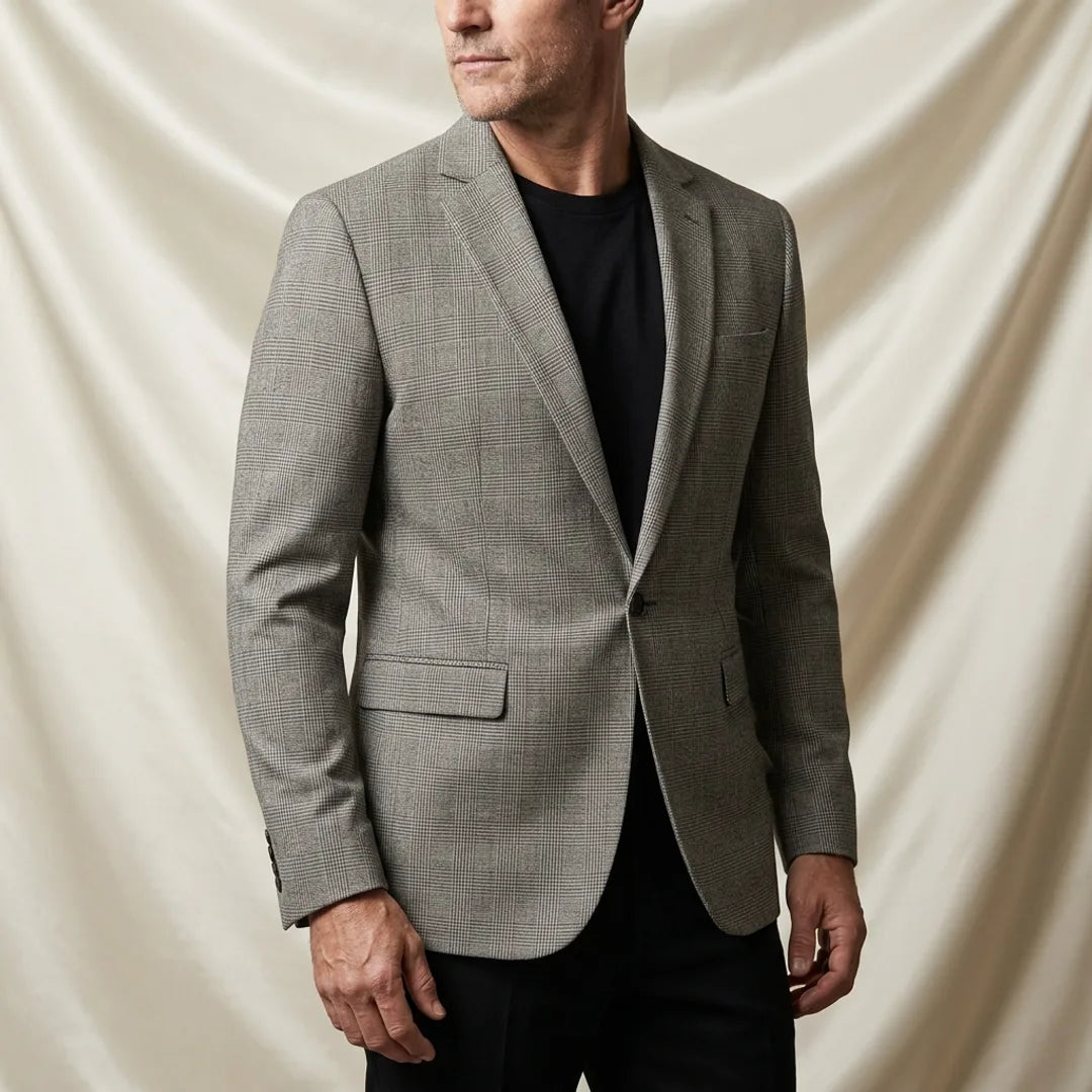 Clifford Signature Wool Blend One-Button Blazer