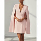 Léa Double-Breasted Shawl Business Casual Dress