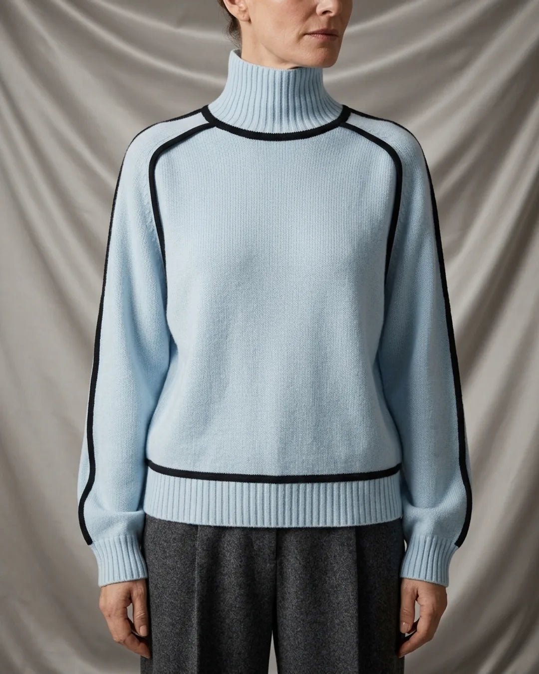 Léa Luxe Ribbed Turtleneck Pullover