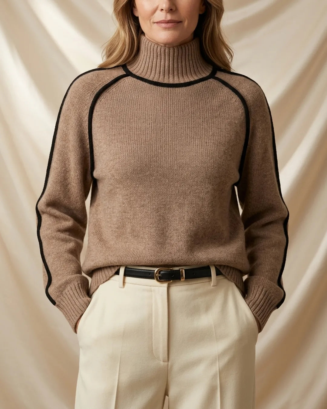 Léa Luxe Ribbed Turtleneck Pullover