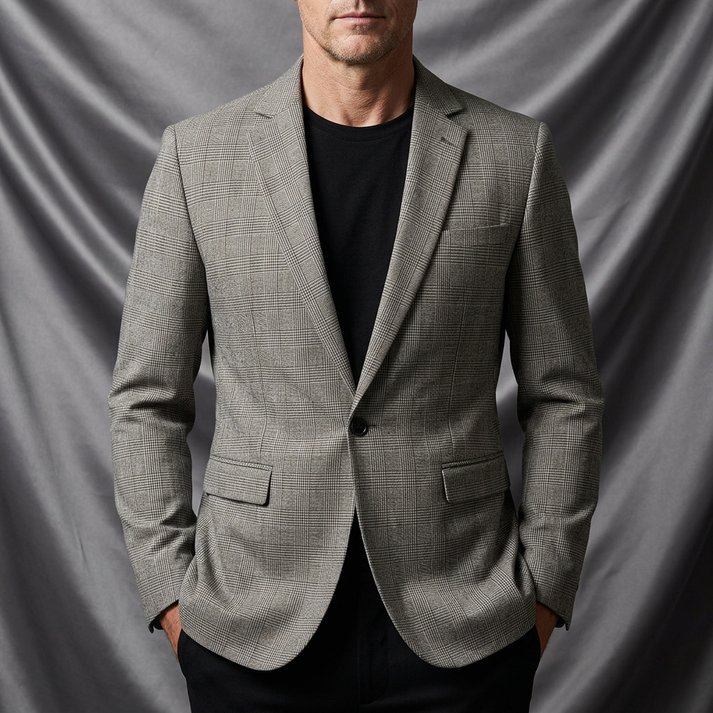 Clifford Signature Wool Blend One-Button Blazer