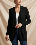 Léa Ribbed Knit Effortless Longline Cardigan