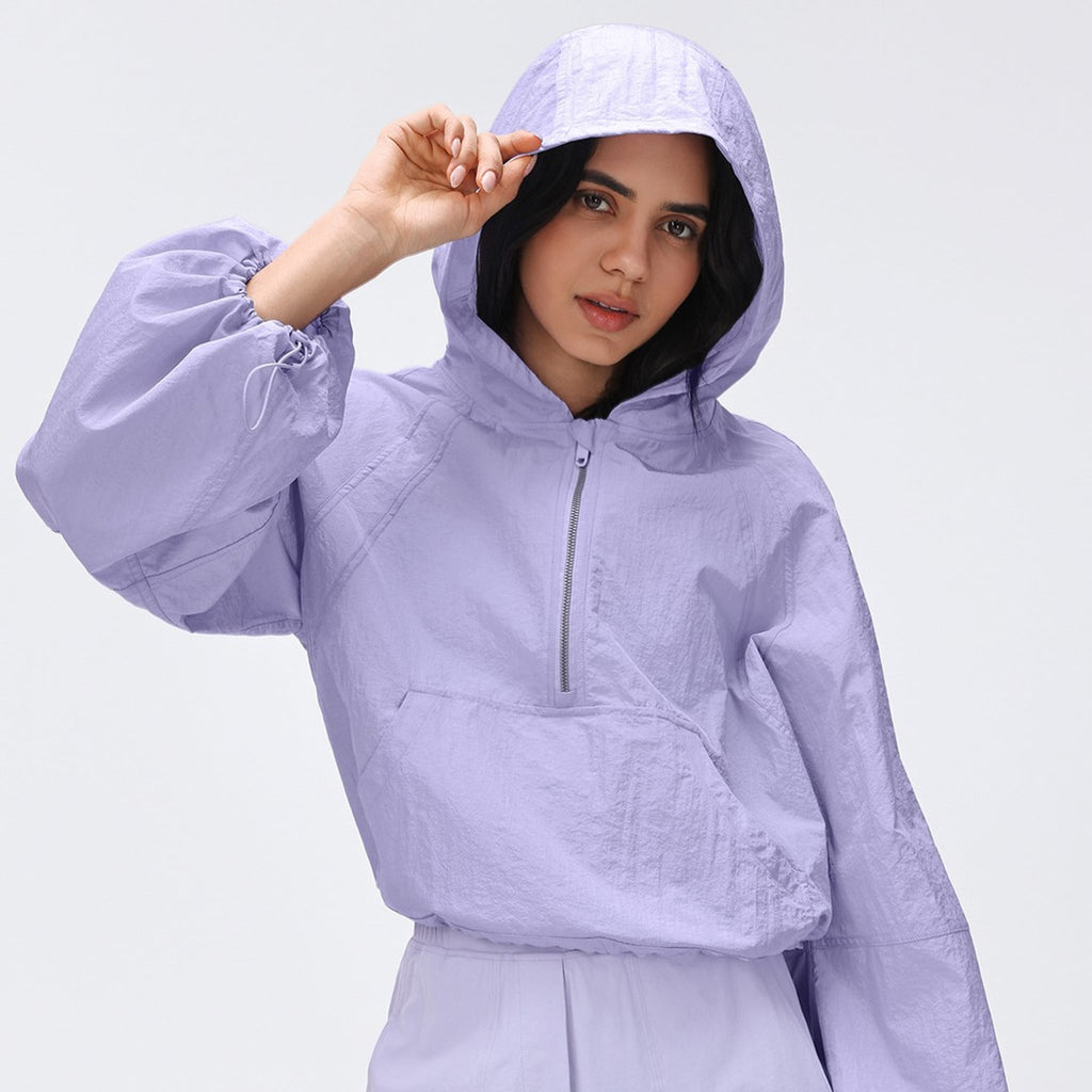 Axel Active Water-Resistant Lightweight Hooded Windbreaker Top