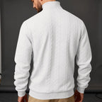 Blake Holloway Jacquard Knit Mid-Collar Sweater
