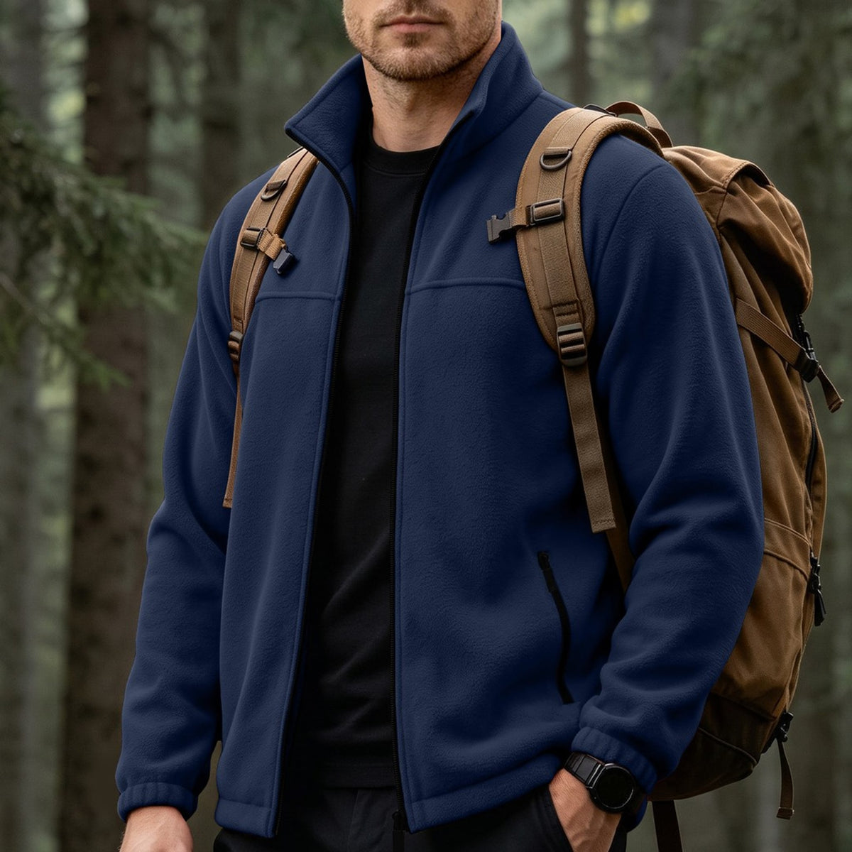 Blake Holloway Microfleece Zip-Up Lightweight Jacket