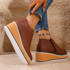 Alessia Winter Platform Side Zipper Booties