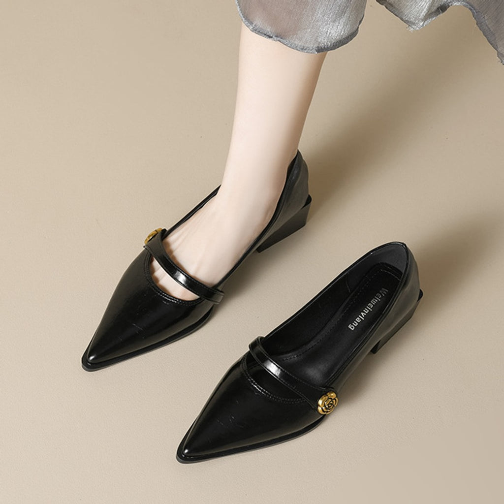 Élise French Retro Camellia Pump Heel
