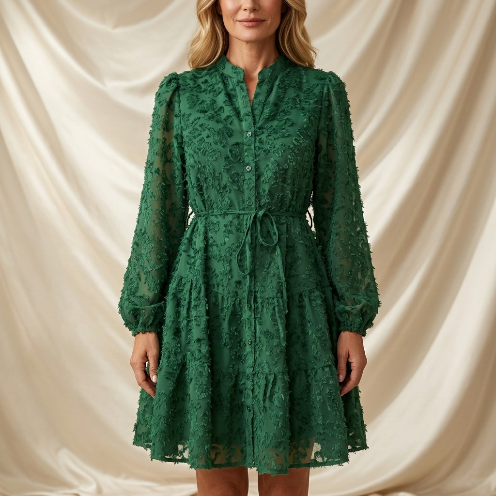 Léa Vintage Floral Lace Midi Dress