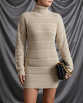 Luciel Sculpted Turtleneck Mini Dress