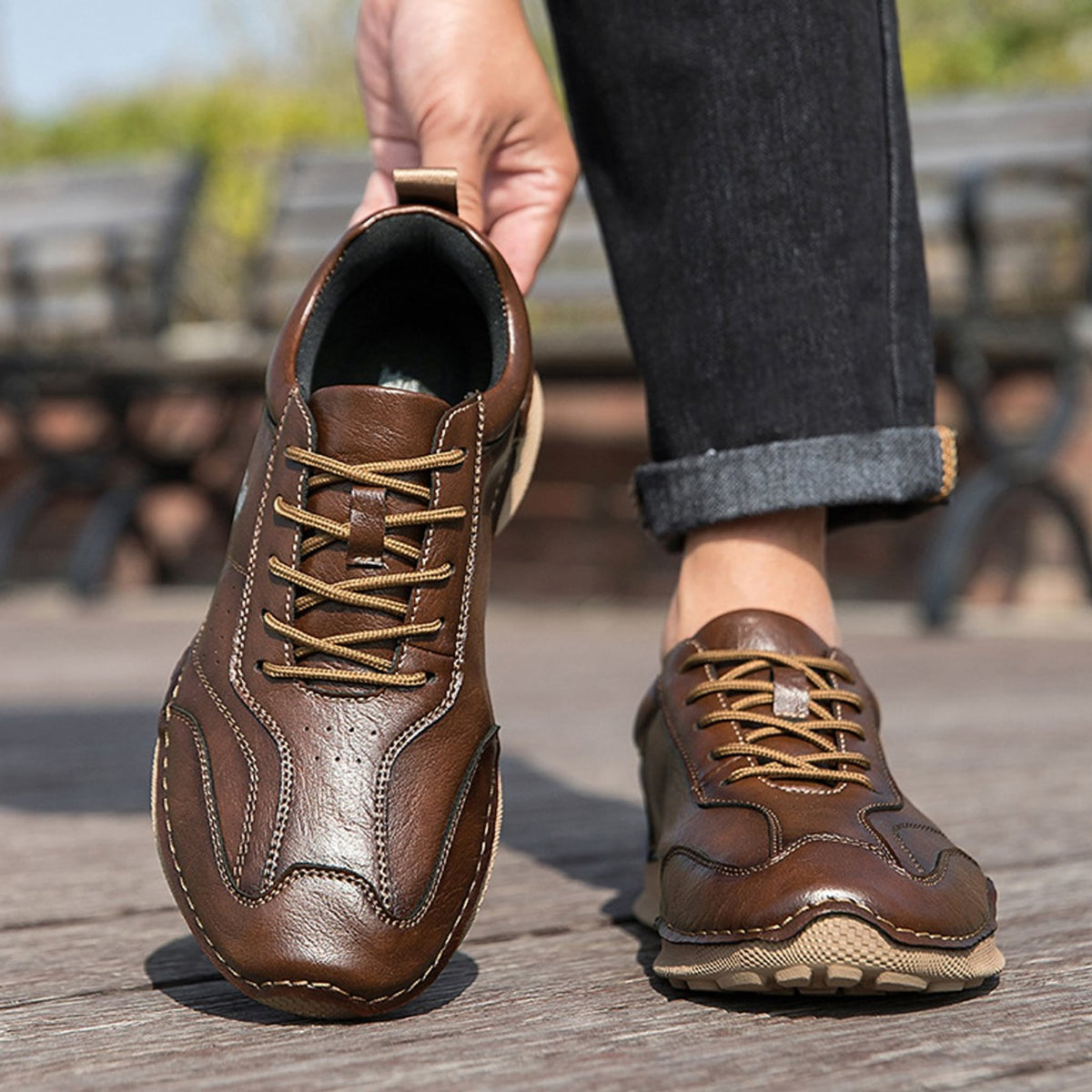Grant Vintage Stitched Comfort Lace-Ups