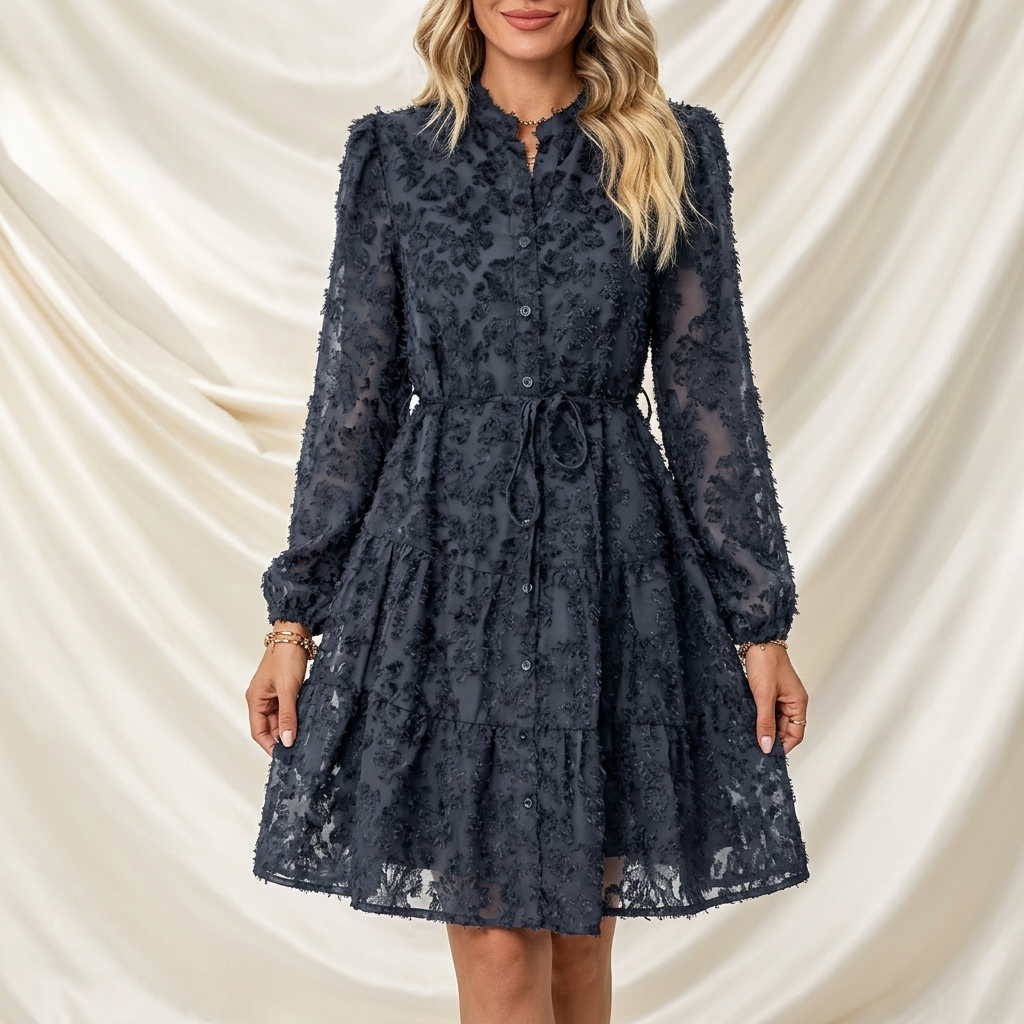 Léa Vintage Floral Lace Midi Dress