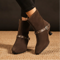 Élise Vegan Suede Short Western Booties