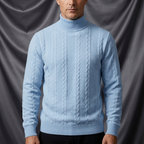 Blake Holloway Jacquard Knit Mid-Collar Sweater