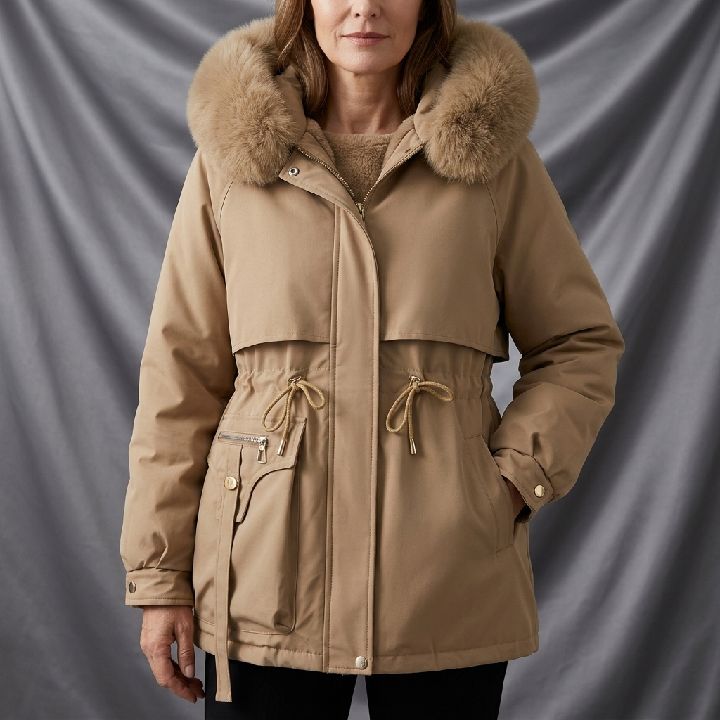 Rosella Cinch Waist Fleece Lined Jacket