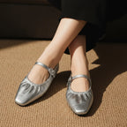 Élise Parisian Chic Square Toe Mary Jane Flats
