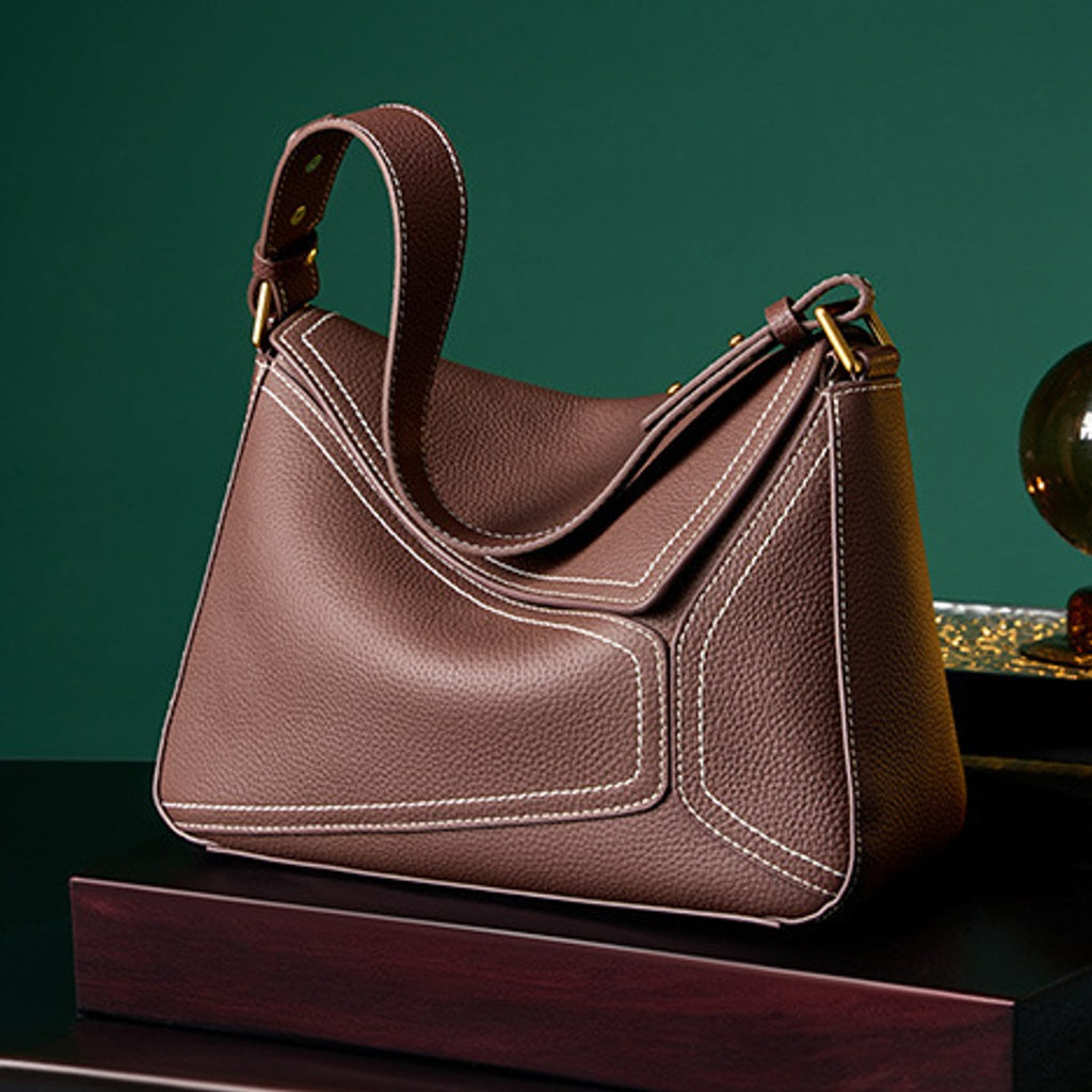 Élise Pillow Leather Underarm Handbag