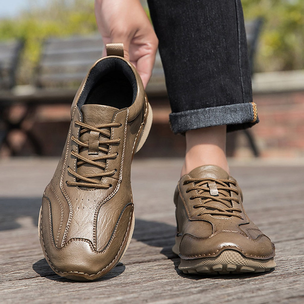 Grant Vintage Stitched Comfort Lace-Ups