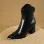 Élise Distinctive Block Heel Ankle Boots