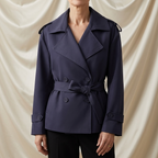 Avéra Tailored Double-Breasted Trench Coat