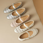 Élise Hollow Out Breathable Mary Jane Ballet Flats