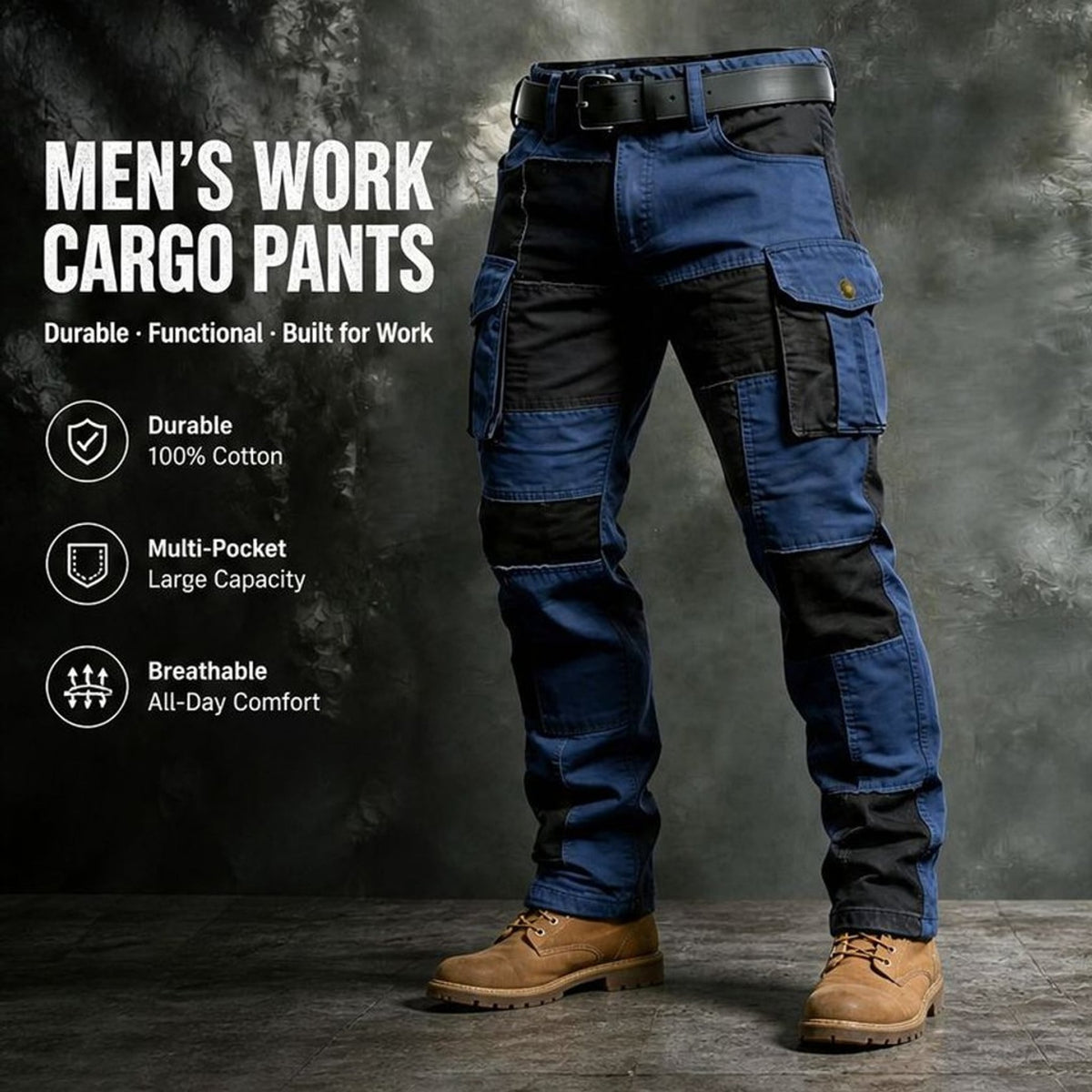 Stryde Two-Tone Tactical Cotton Cargo Pants