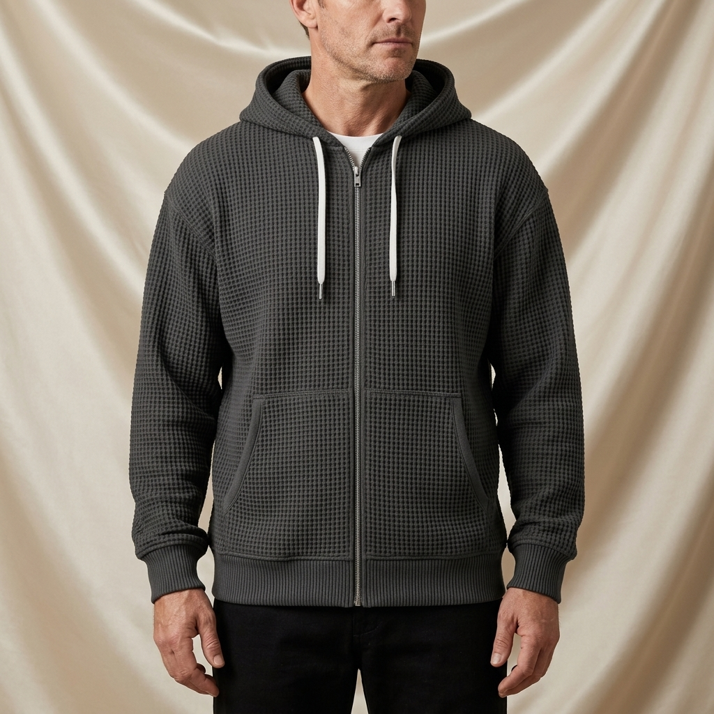 Blake Holloway Waffle Knit Lightweight Jacket Hoodie