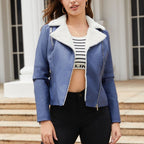 Penelope Vegan Leather Aviator Jacket