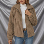 Léa Warm Microfleece Lapel Jacket
