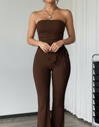 Léa Modern Ribbed Tube Top & Slim Pants Set