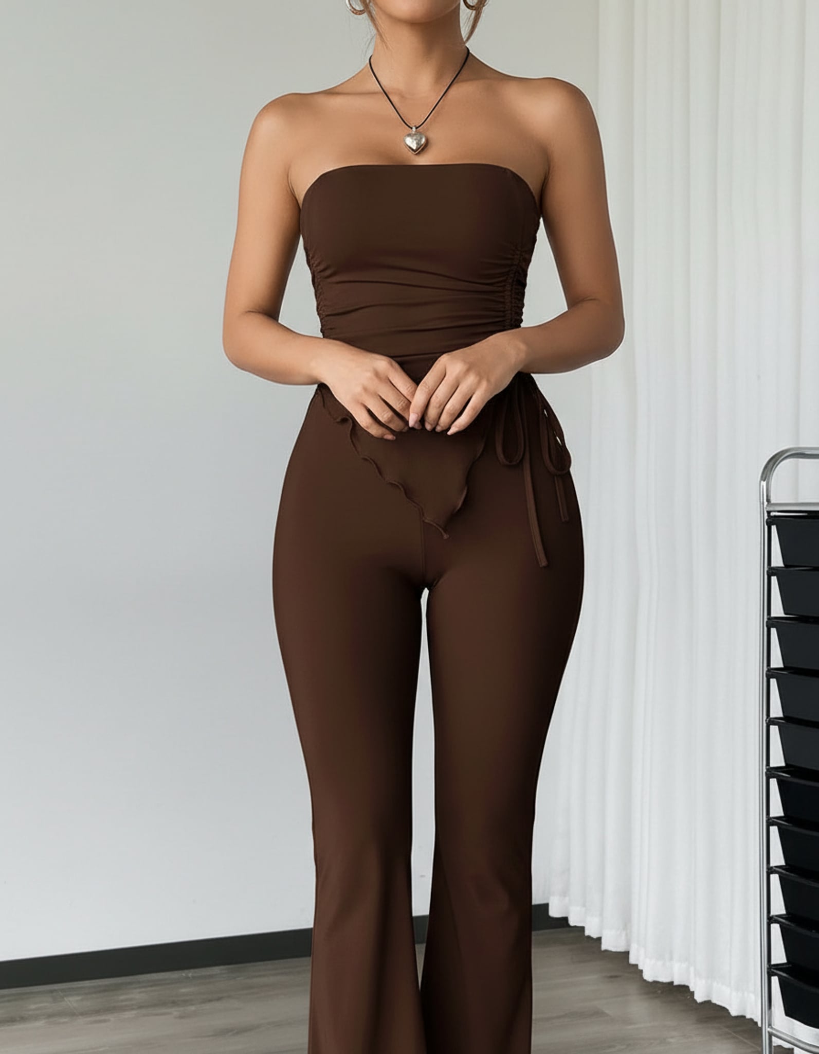 Léa Modern Ribbed Tube Top & Slim Pants Set