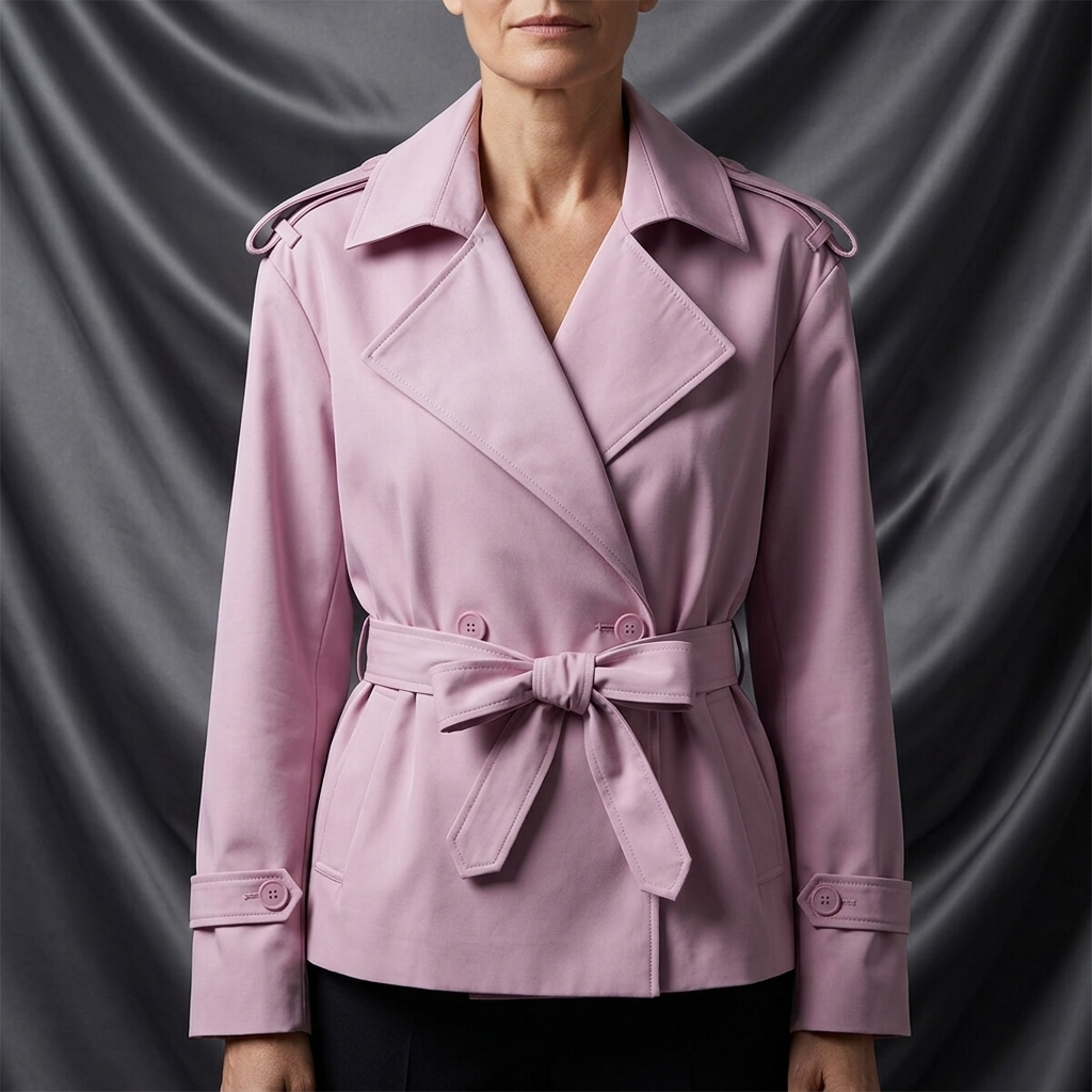 Avéra Tailored Double-Breasted Trench Coat