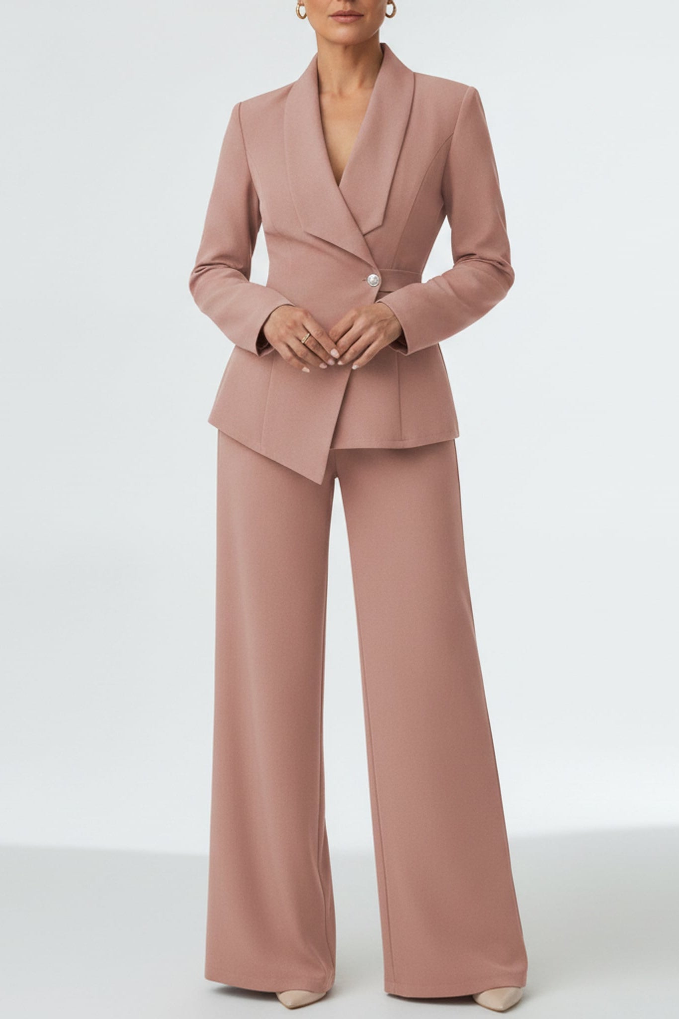 Léa One-Button Business Casual Women's Jacket & Pant Set