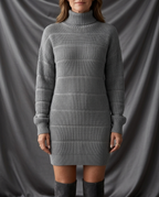 Luciel Sculpted Turtleneck Mini Dress