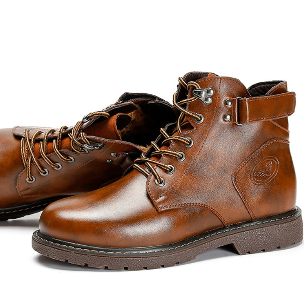 Everest Fleece-Lined Vintage Leather Boot