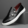 Veridian Croc-Embossed Hybrid Monk Strap Loafer