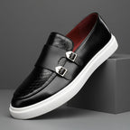 Veridian Croc-Embossed Hybrid Monk Strap Loafer
