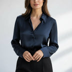Léa Soft Shine Business Casual Long Sleeve Button-Up