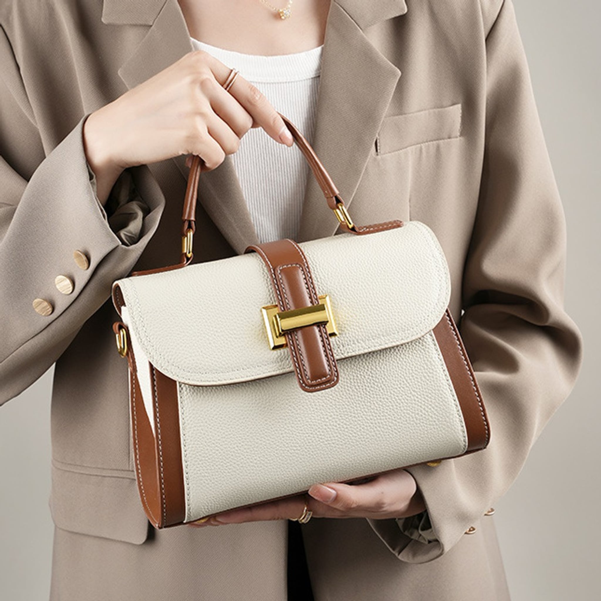 Élise Top-Layer Leather Crossbody Purse