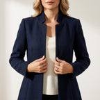Léa Business Casual Buttonless Jacquard Jacket
